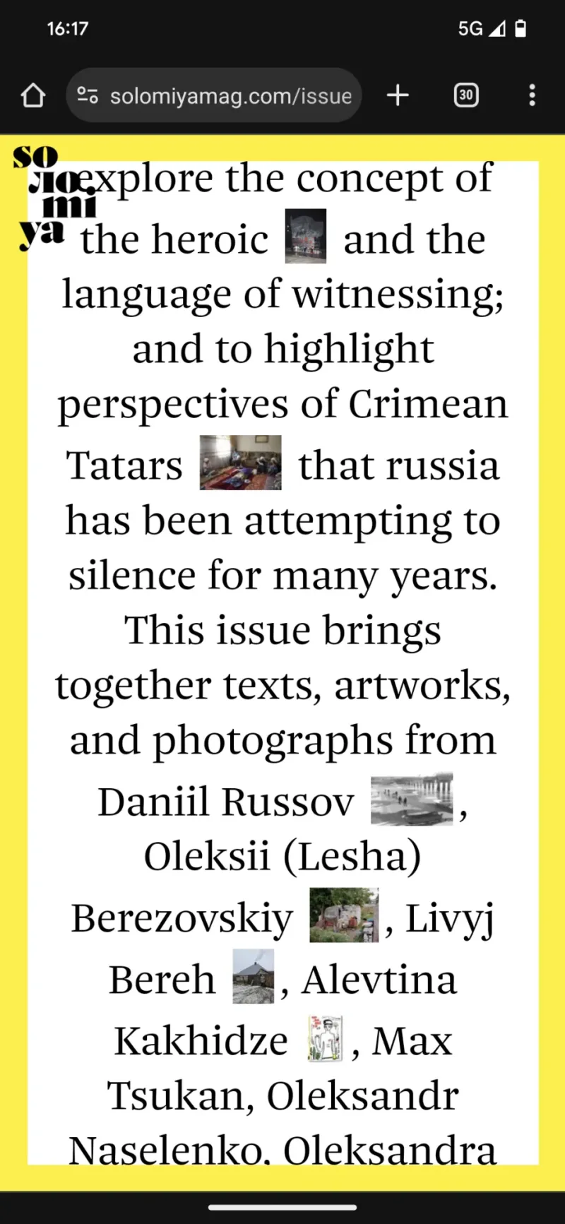 Solomiya Magazine - Website