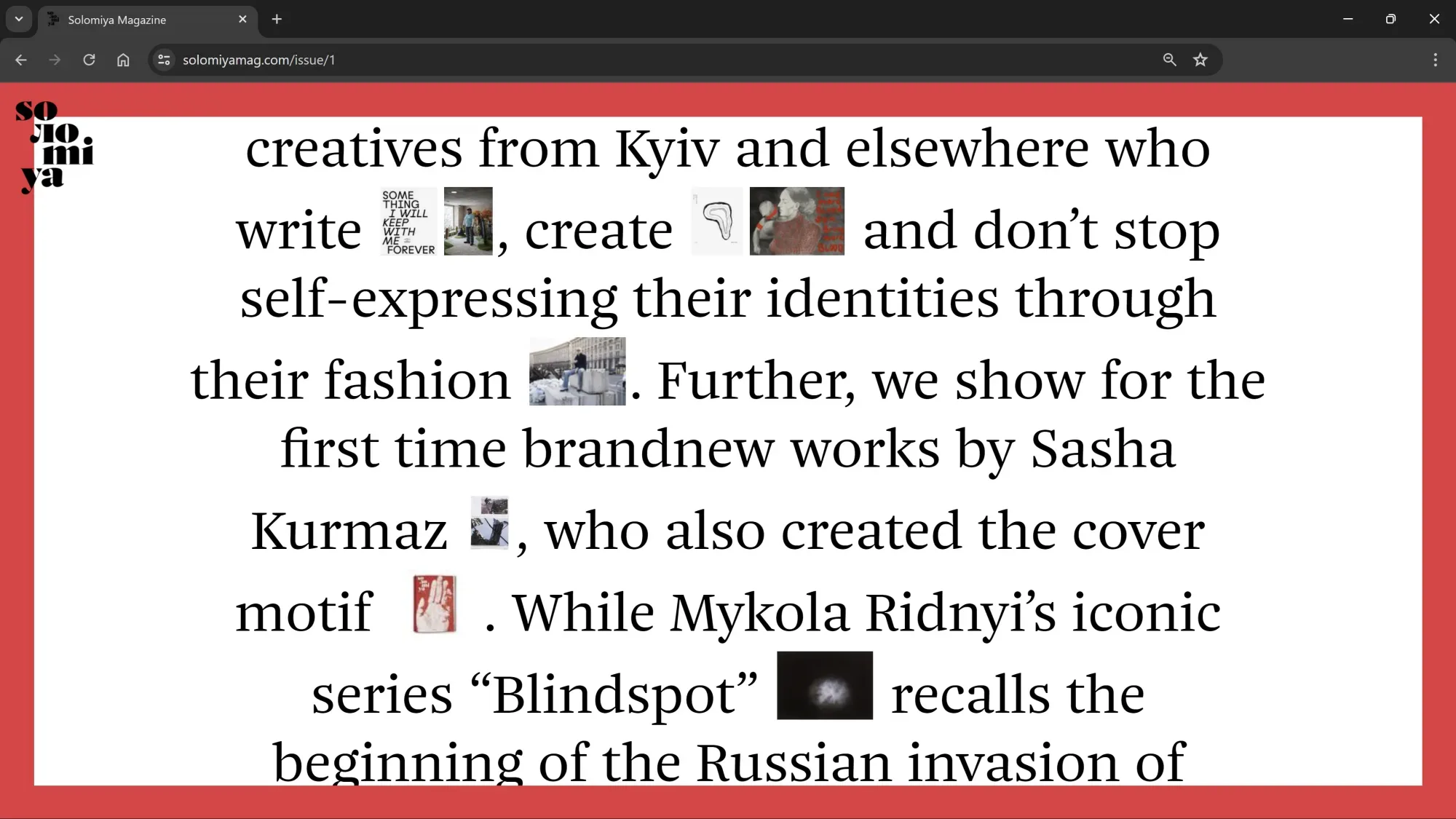 Solomiya Magazine - Website