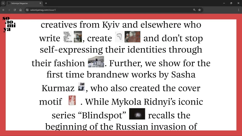 Solomiya Magazine - Website
